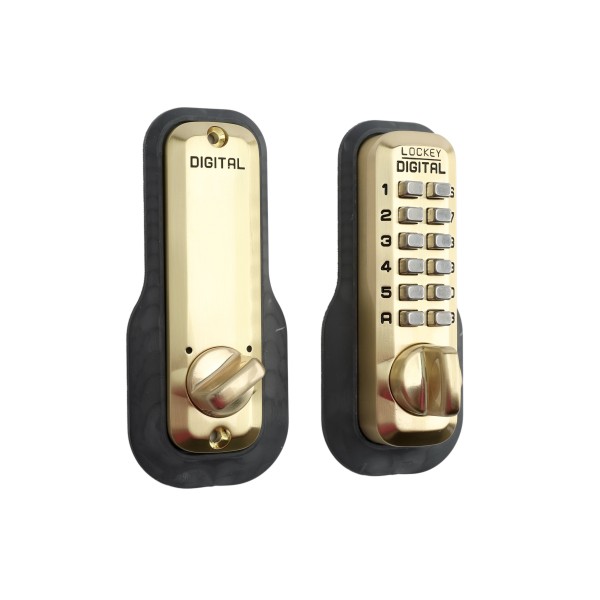 Lockey M210 Mechanical Keyless Single Combination Deadbolt Lock - Satin Brass