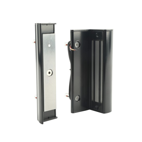 Locinox Surface-Mounted Electromagnetic Lock (1-9/16" to 3-1/8" Square Profiles, RAL 9005 Jet Black) - MAGMAG3000-9005