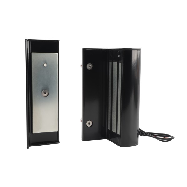Locinox Surface-Mounted Electromagnetic Lock (1-9/16" to 3-1/8" Square Profiles, RAL 9005 Jet Black) - MAGMAG6000-9005 (Default)