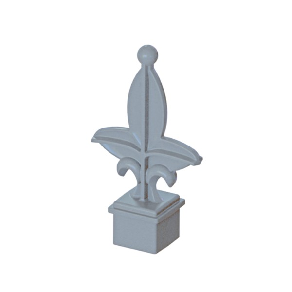 Nationwide 5/8" Sq. Fleur De Lis Screw-On Finial with Sandblast Finish - NW6277H-SBL