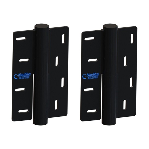 Nationwide Nautilus Dampened, Adjustable Left-Side Gate Hinge for Aluminum and Steel Gates (Black)