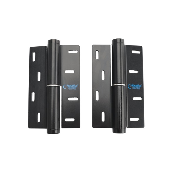 Nationwide Nautilus Dampened, Adjustable Right-Side Gate Hinge for Aluminum and Steel Gates (Black)