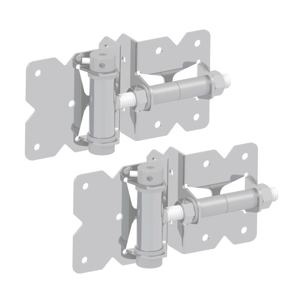 Nationwide Horizontally Adjustable Stainless Steel Narrow to Narrow Self Closing Hinge Pair with Stainless Steel Self Drilling Screws (White) - NW171SCP-SSWD 