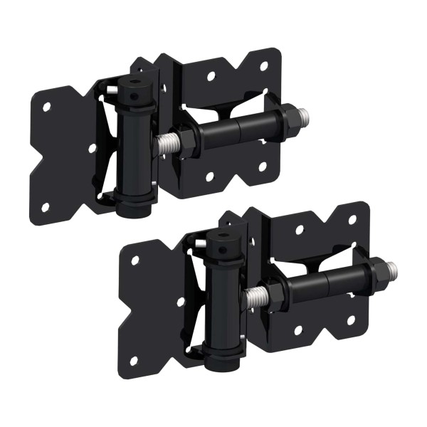 Nationwide Self-Closing Standard to Standard Adjustable Hinge w/ Stainless Steel Screws - Black - NW171SCP3-SSB