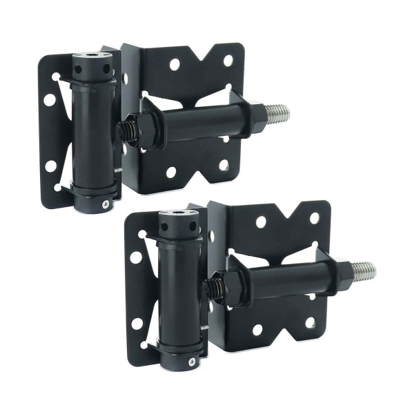 Nationwide Self-Closing Mixed Profile Adjustable Hinge w/ Stainless Steel Screws - Black - NW171SCP4-SSB