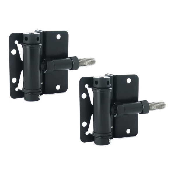 Nationwide 3.3" Zinc-Plated Self-Closing Stainless Steel Adjustable Hinge Pair with Stainless Steel Self Drilling Screws (Bronze) - NW171SCP5-SSBZD 