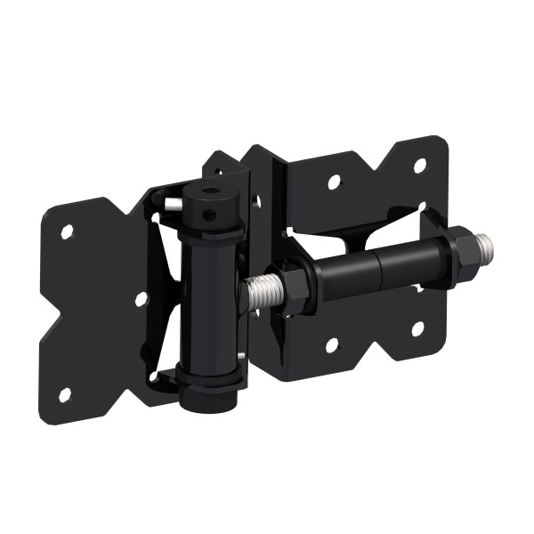 Nationwide Self-Closing Narrow to Narrow Adjustable Hinge w/ Self-Drilling Screws - Black - NW171SCPL-SSBD