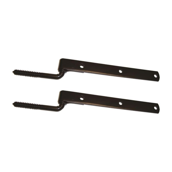 Nationwide Heavy-Duty 12" Strap Hinge Pair (Black) - NW255-38931-26