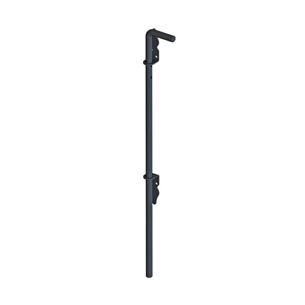 Nationwide Ornamental Aluminum Drop Rod 1" Gate Stainless Steel w/ Self Drilling Screws - Black - NW38305A1-24BK