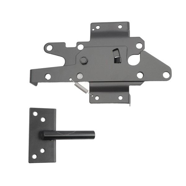 Nationwide Stainless Steel Single-Sided Lockable Gate Latch with Stainless Steel Self-Drilling Screws (Black) - NW38308NU-SSBD (Default)