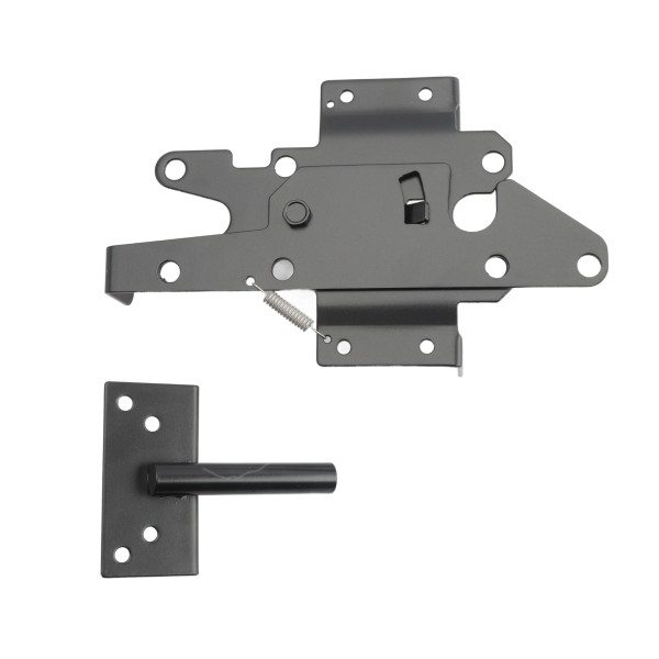 Nationwide 1.75" x 3.5" Stainless Steel Gate Latch w/ Stainless Steel Screws - Black - NW38308NUA-SSB