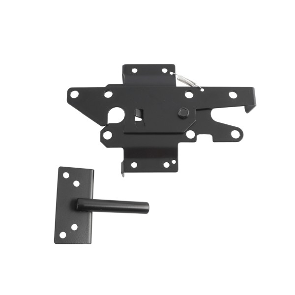 Nationwide 1.75" x 3.5" Stainless Steel Gate Latch w/ Self-Drilling Screws - Black - NW38308NUA-SSBD