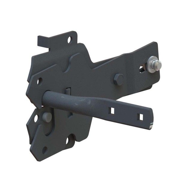 Nationwide Comtemporary Gate Latch w/ Stop - Black - NW38310QS