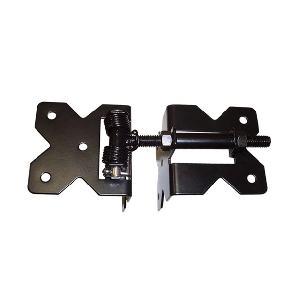 Nationwide Horizontally Adjustable Standard to Standard Self-Closing Stainless Steel Hinge - Black - NW38952SCR-BCP