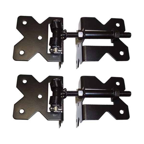Nationwide Horizontally Adjustable Standard to Standard Self-Closing Stainless Steel Hinge - Black - NW38952SCR-BCP