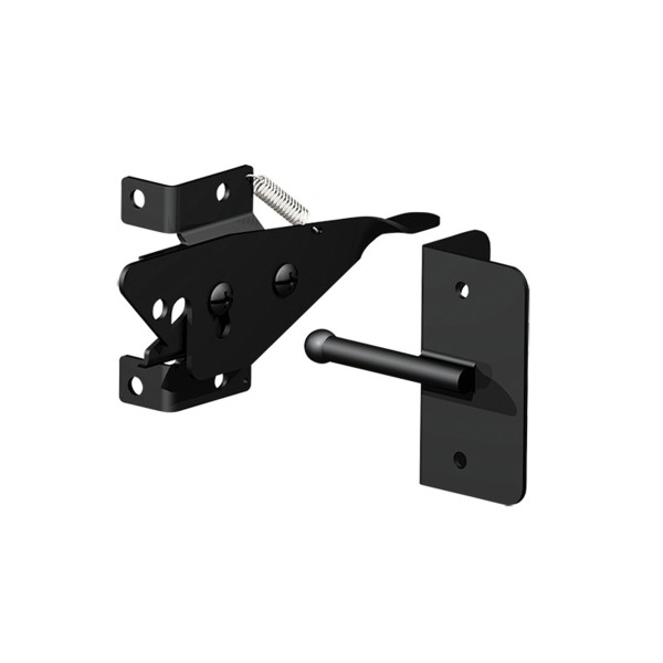 Nationwide Gate Latch Stainless Steel w/ Extended Thumb Latch & Spring - White - NW6068AL-SSW