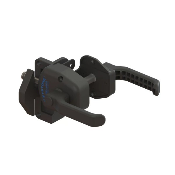 Nationwide Keystone Lockless Lever Latch with Stainless Steel Self-Drilling Screws | Black - NW6254NL-BK