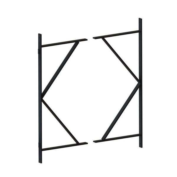 Nationwide Wood Gate Steel Frame w/o Hinges for 3' to 4' Gates - Black - NW6260NH-SB-BK