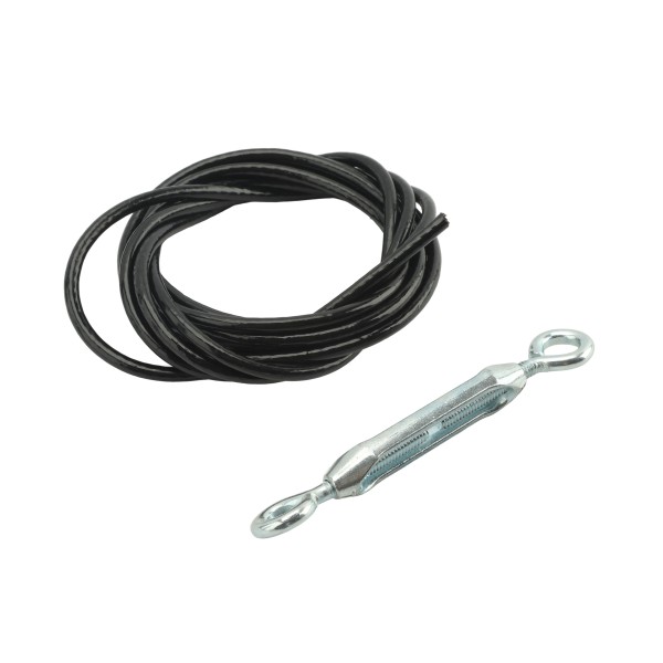 Nationwide 9' Anti-Sag Kit with Steel Cable & Plastic Coating (Black) - NW6296-BK
