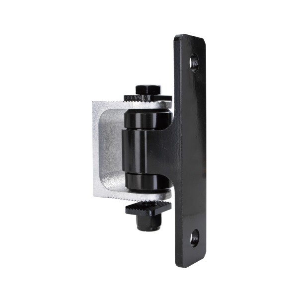 Nationwide Heavy-Duty Ball Bearing Gate Hinge - Black Aluminum Bolt-On Body & Unpainted Aluminum Weld-On Yoke