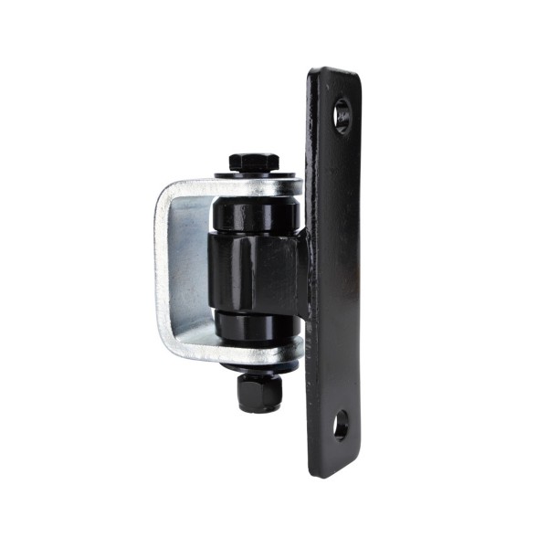 Nationwide Heavy-Duty Ball Bearing Gate Hinge - Black Steel Bolt-On Body & Unpainted Steel Weld-On Yoke
