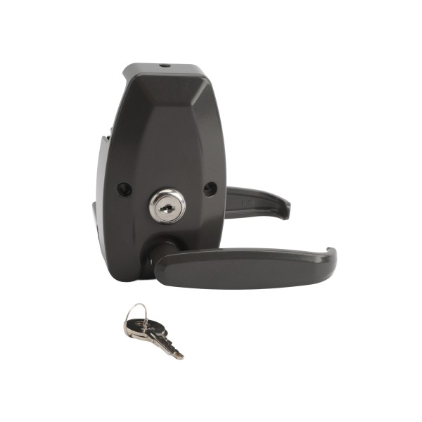 Nationwide OrnaMag Reversible, Adjustbale, Lockable Keyed-Alike Magnetic Gate Latch for Metal Single and Double Gates with Self-Drilling Screw (Bronze)