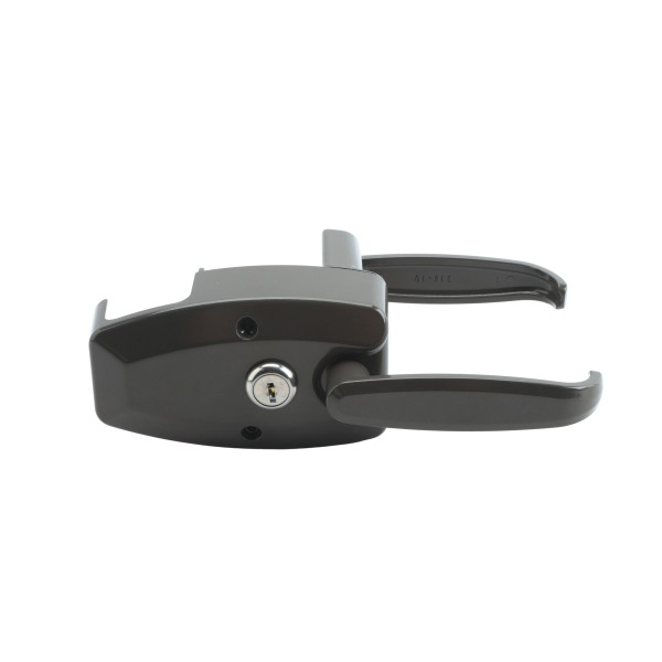 Nationwide OrnaMag Reversible, Adjustbale, Lockable Magnetic Gate Latch for Metal Single and Double Gates with Self-Drilling Screw (Bronze)