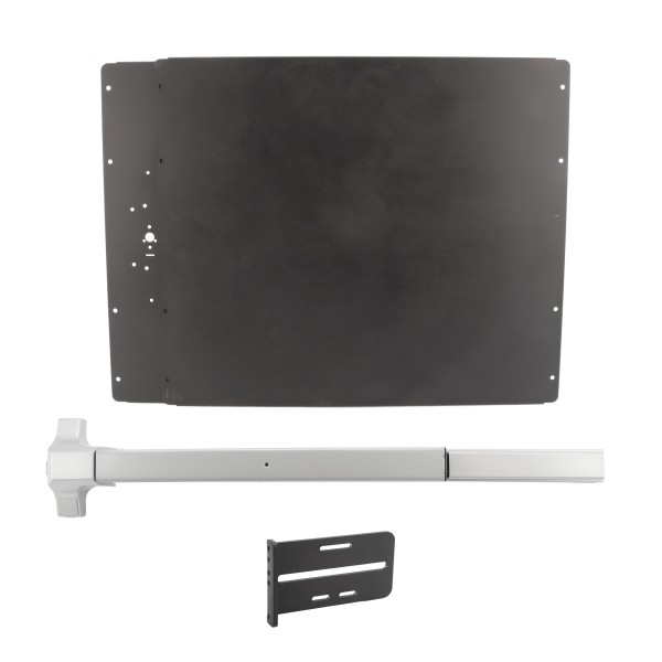 Lockey PS41B Panic Shield Value Kit (Black) - Shield, Panic Bar, Strike Bracket