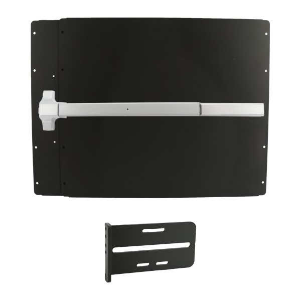 Lockey PS41B Panic Shield Value Kit (Black) - Shield, Panic Bar, Strike Bracket