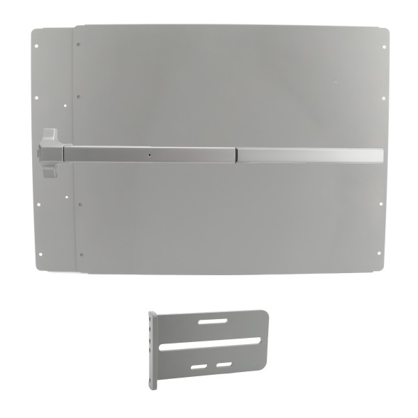 Lockey PS41SLM Panic Shield Value Kit (Silver) - Shield, SS Panic Bar, Strike Bracket