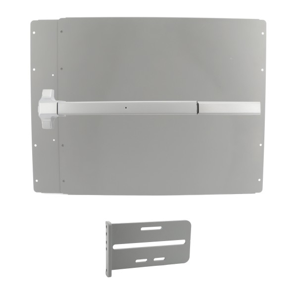 Lockey PS41SM Panic Shield Value Kit (Silver) - Shield, SS Panic Bar, Strike Bracket