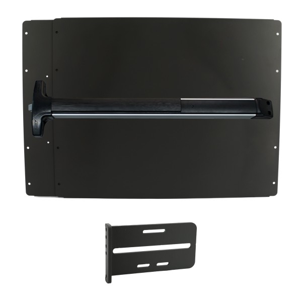 Lockey PS42BL Panic Shield Value Kit (Black) - Shield, Panic Bar, Strike Bracket