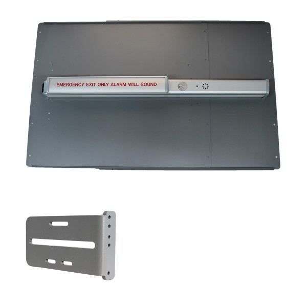Lockey PS45SL Panic Shield Value Kit (Silver) - Shield, Panic Bar, Strike Bracket