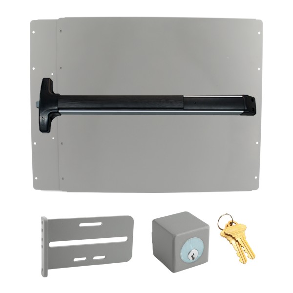Lockey Panic Shield Safety Kit w/ Panic Bar - Choose Color & Detex V-40 Panic Bar Type