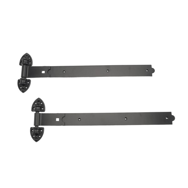 Nationwide 24" Pair of Rustic Powder Coated Strap Hinges - Black - RUSH224-BK