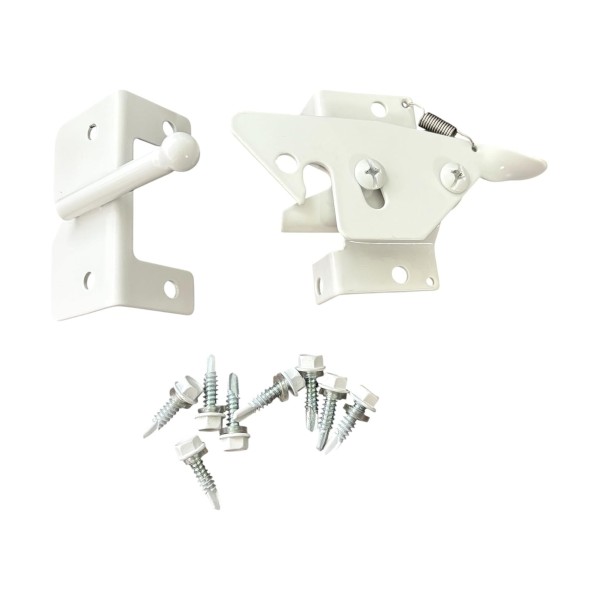 Nationwide 2" White Dual-Sided Gate Latch - SV6068A-WH