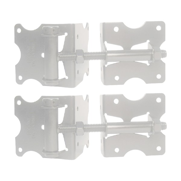 Nationwide 3.5" Square Standard to Narrow U-Notch Multi-Adjustable Hinge w/ Self-Drilling Screws - White - WI-6010-MA-SSW