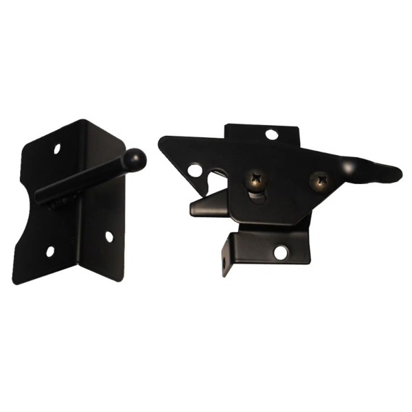 Nationwide Lockable Dual Action Stainless Steel Latch for Wood Gates | Black - WI-SS-DAL