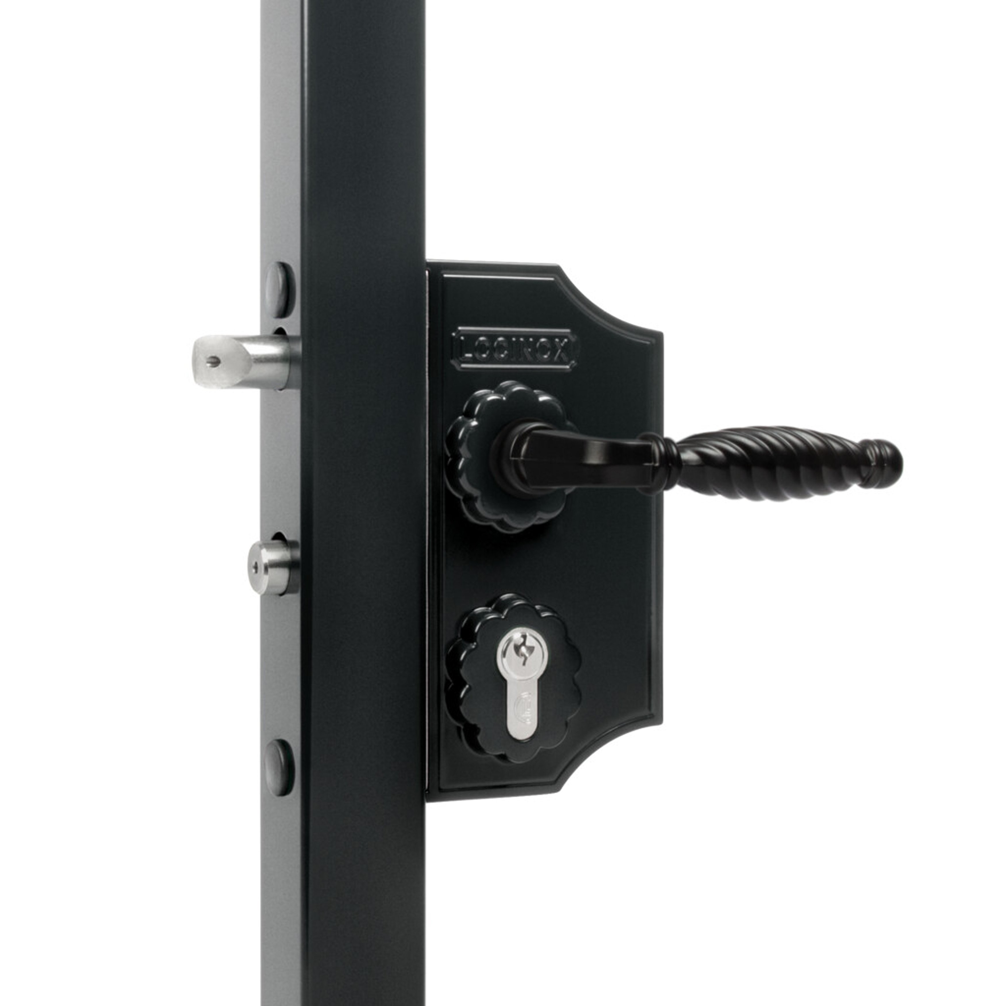 Locinox Small Surface-Mounted Ornamental Gate Lock with Zamac Handle ...