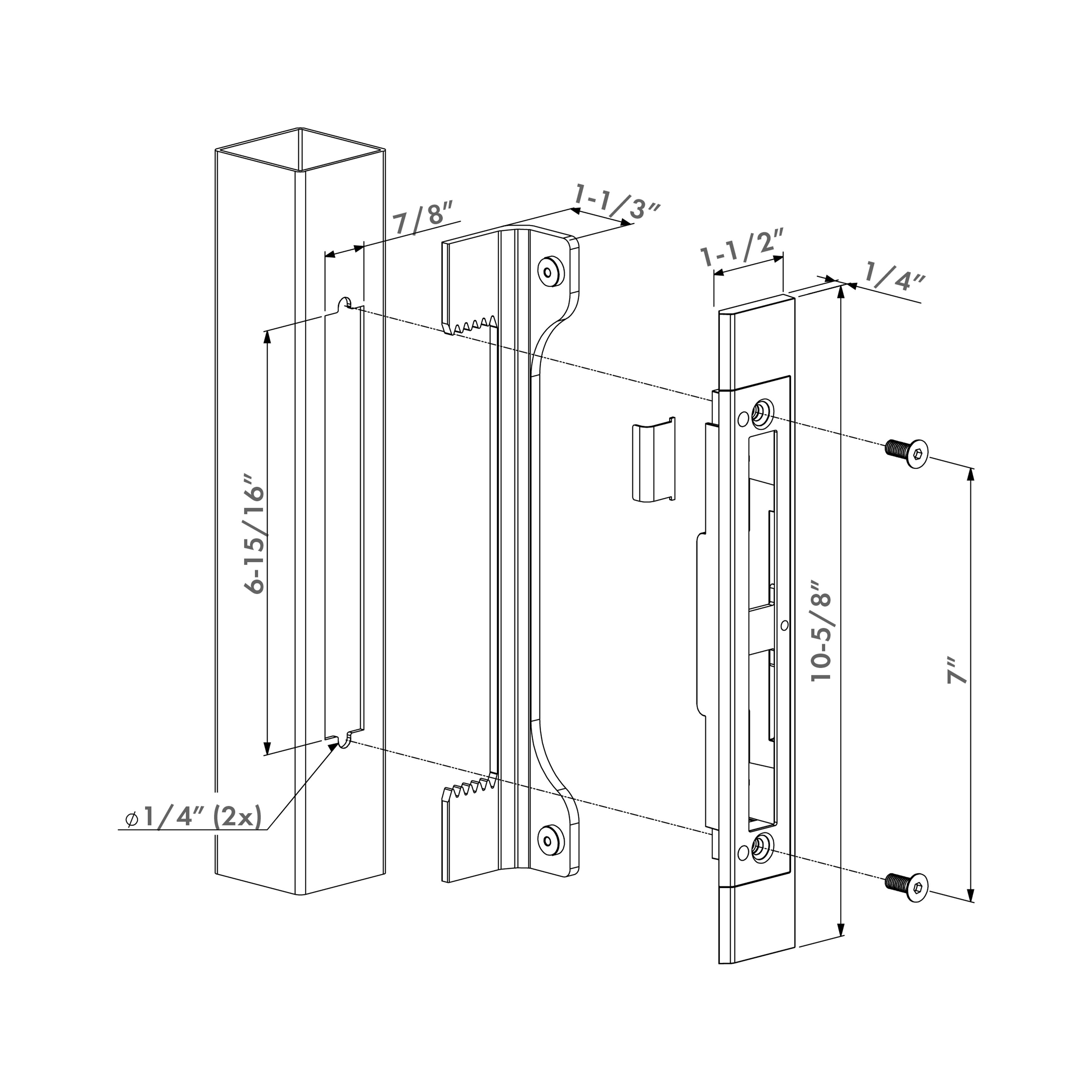 Locinox Insert Keep for Lock Pattern Installation - SFKU-40-ALUM