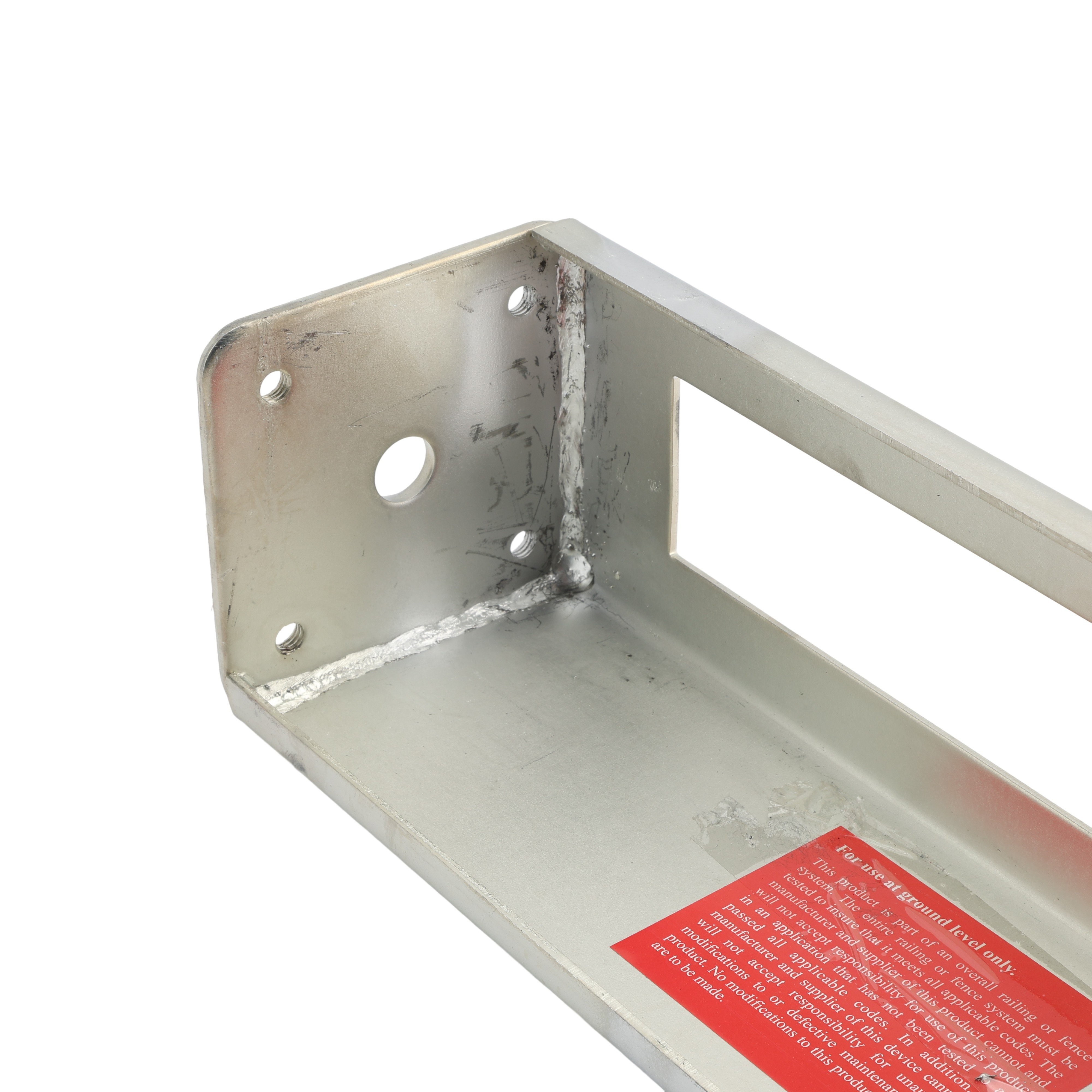 Nationwide 4 5/8" x 20" Zinc-Plated Vinyl Fence Post Support Tower ...