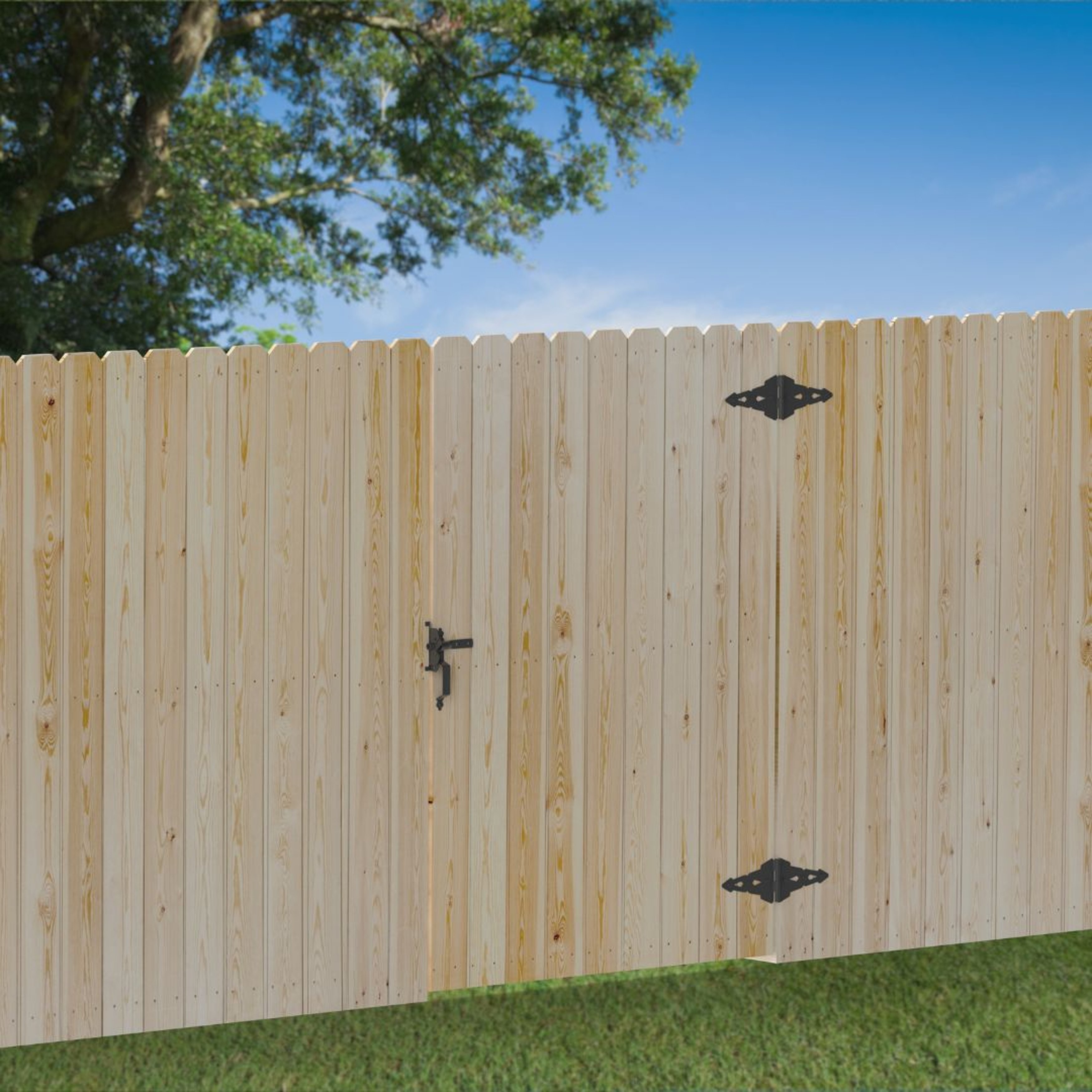 Nationwide Contemporary Walk Gate Kit with T-Hinge Pair Pair (Black ...
