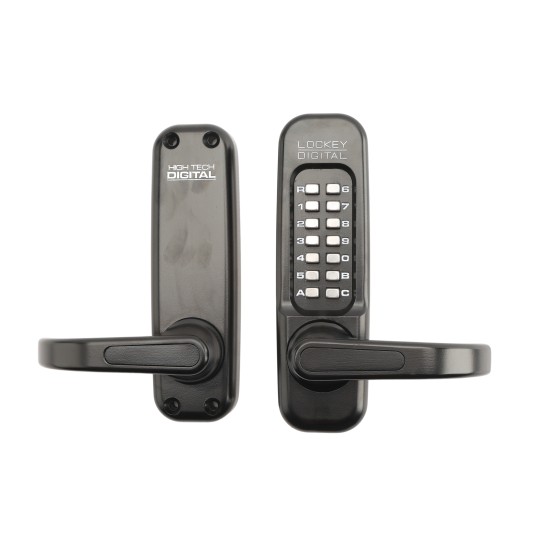 Lockey 1150 Series Keyless Mechanical Heavy Duty Lever-Style Lock (Jet Black Marine Grade, Single Combination) - 1150-JBMG-SC