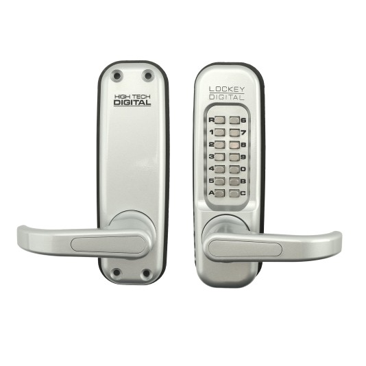 Lockey 1150 Series Keyless Mechanical Heavy Duty Lever-Style Lock (Satin Chrome Marine Grade, Single Combination) - 1150-SCMG-SC