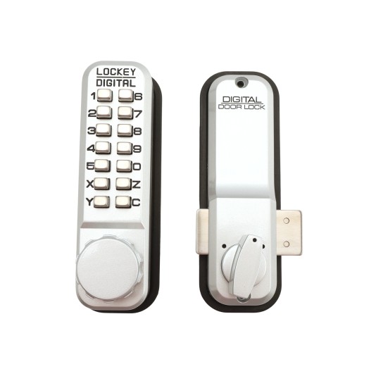 Lockey 2200 Series Mechanical Keyless Surface Mount Deadbolt Lock (Satin Chrome) - 2200-SC