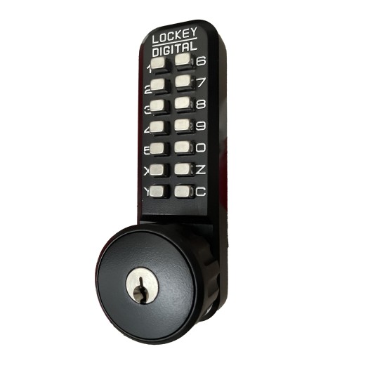 Lockey 2210DCKO Series Double Combination Double Combination Mechanical Deadbolt Lock With Keyed Different Override (Jet Black, Double Combination) - 2210KO-JB-DC