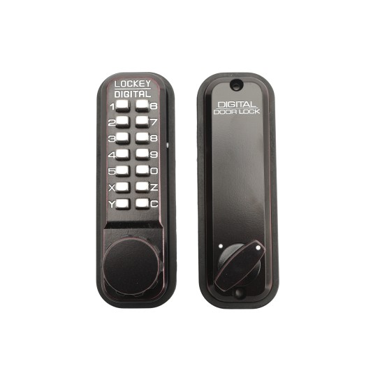 Lockey 2950 Series Mechanical Keyless Narrow Stile Hook Bolt Lock (Oil Rubbed Bronze, Single Combination) - 2950-OIL-SC