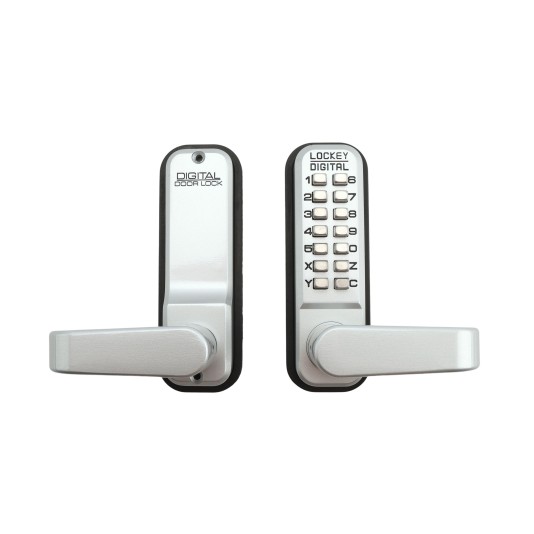 Lockey 2985 Series Mechanical Keyless Narrow Stile Lever-Handle Lock With Passage Function (Marine Grade, Single Combination) - 2985-MG-SC