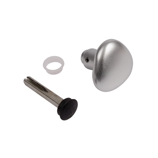 Aluminium round knob with 5/16" blind follower, length 2-3/8"