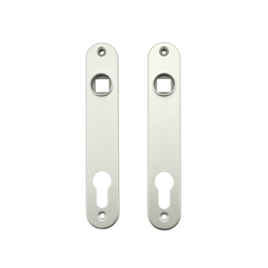 Locinox Aluminum Cover Shields for Insert Locks (Silver, 2-Piece Set) - 3020-HYB-ALU-SILV